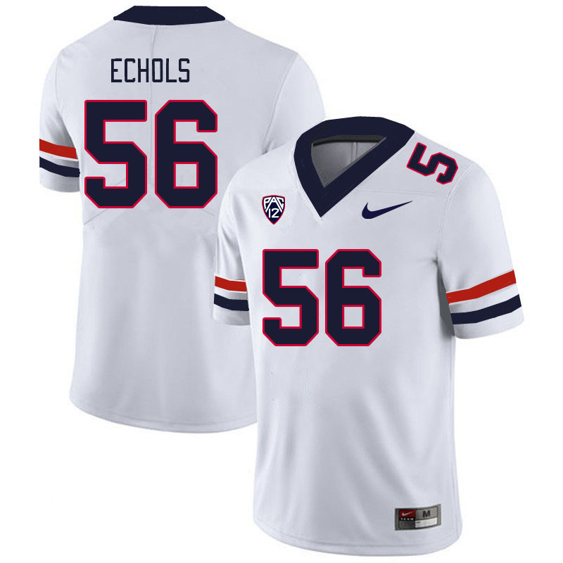 Men #56 Bryce Echols Arizona Wildcats College Football Jerseys Stitched Sale-White
